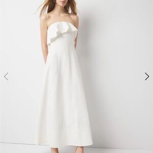 White House Black Market Long White Dress 6
